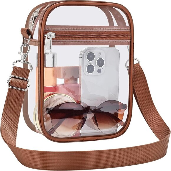 Clear Purse Stadium Approved CrossBody Bag for Men and Women - Picture 1 of 7